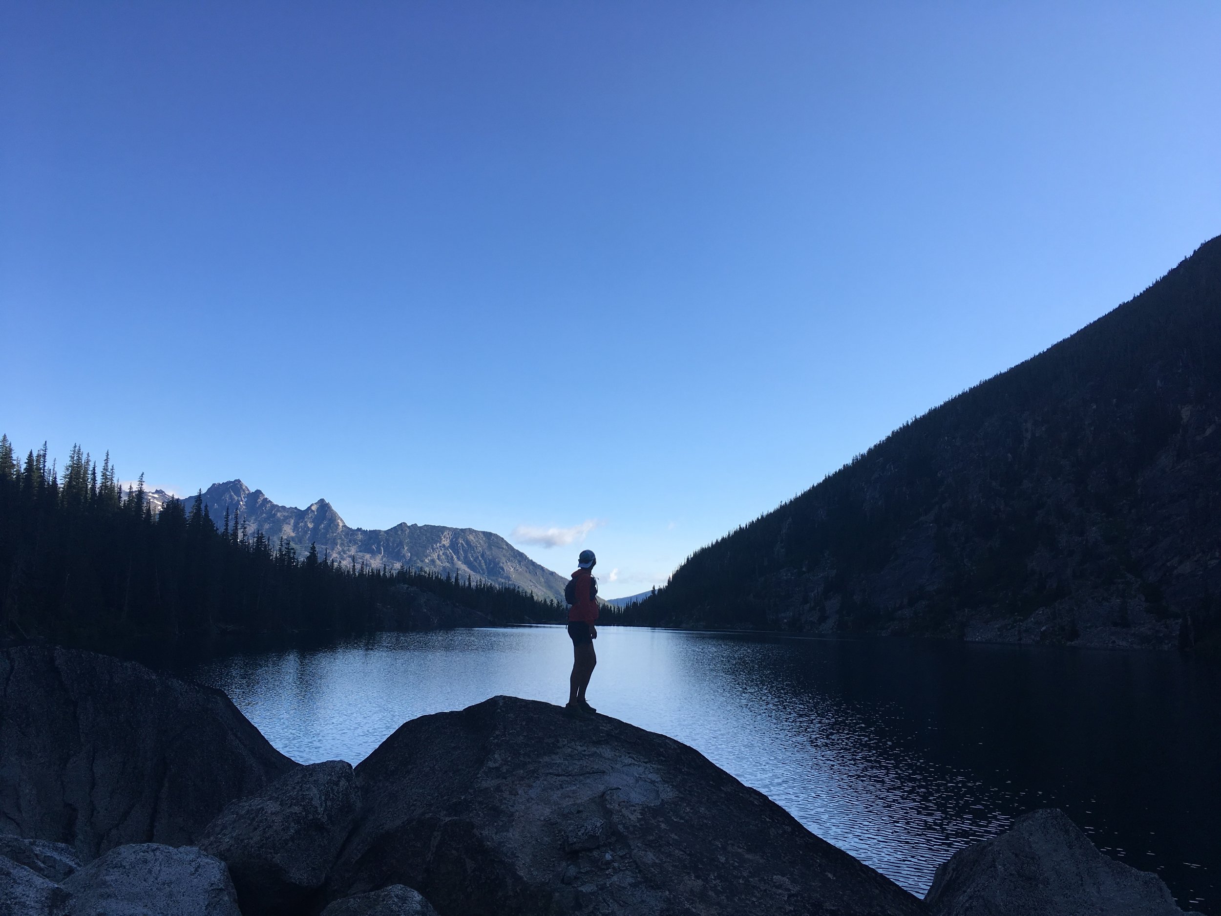 Enjoying the first of many views to come, at Colchuck Lake. Photo by Ashley Gateless, aka #tinycrusher