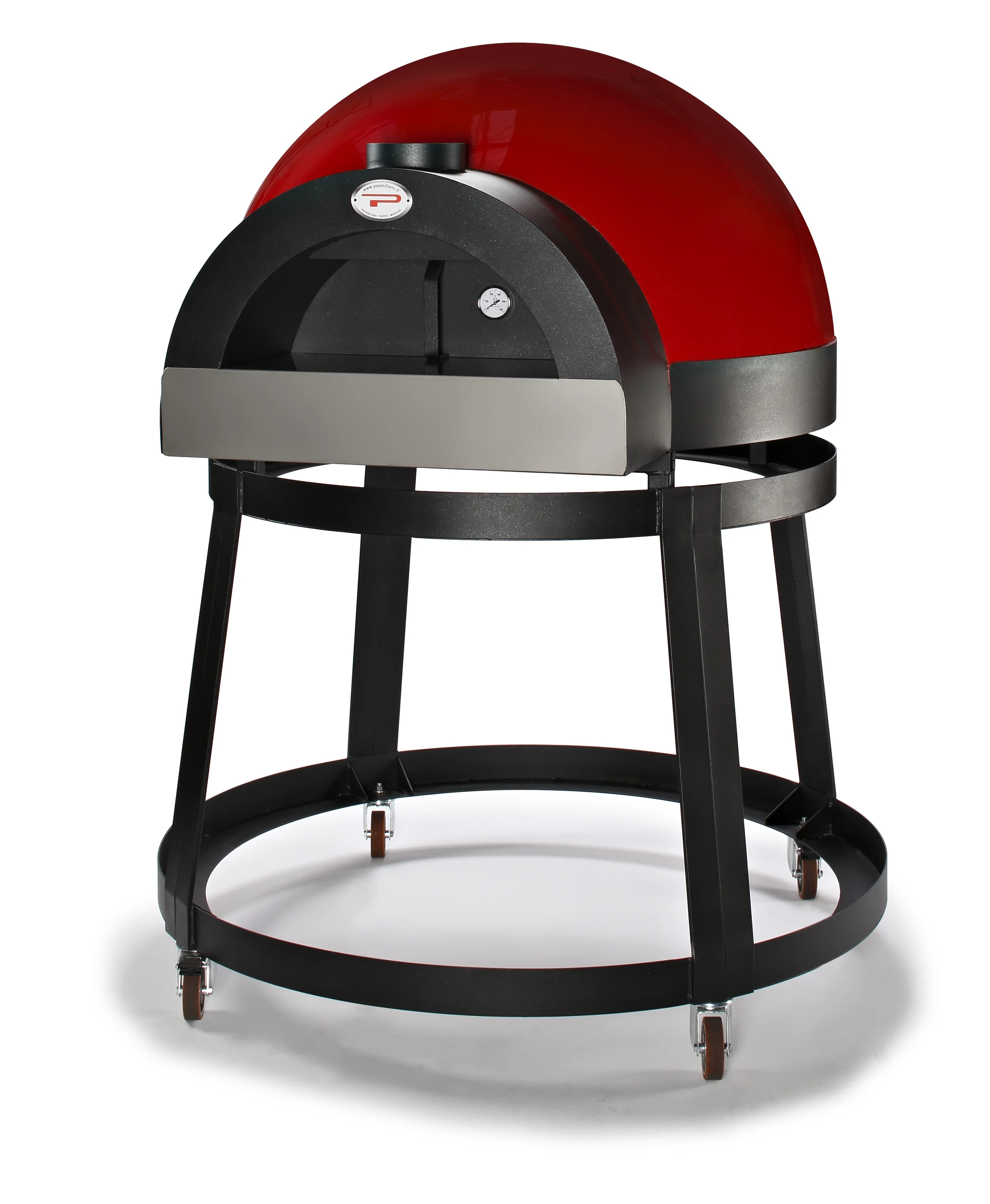 Joy 90 red cover support stand with wheels.jpg