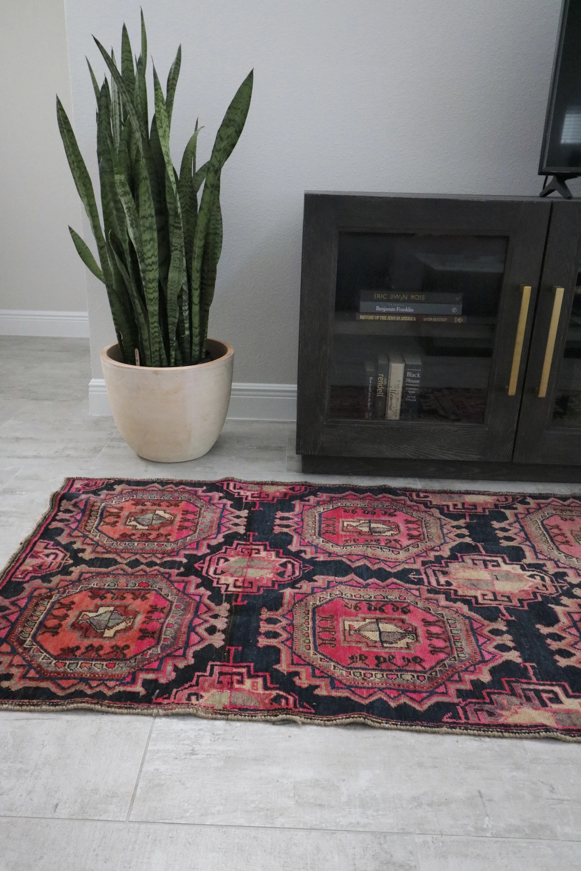 Sahara Moon Vintage Persian Heriz Runner 