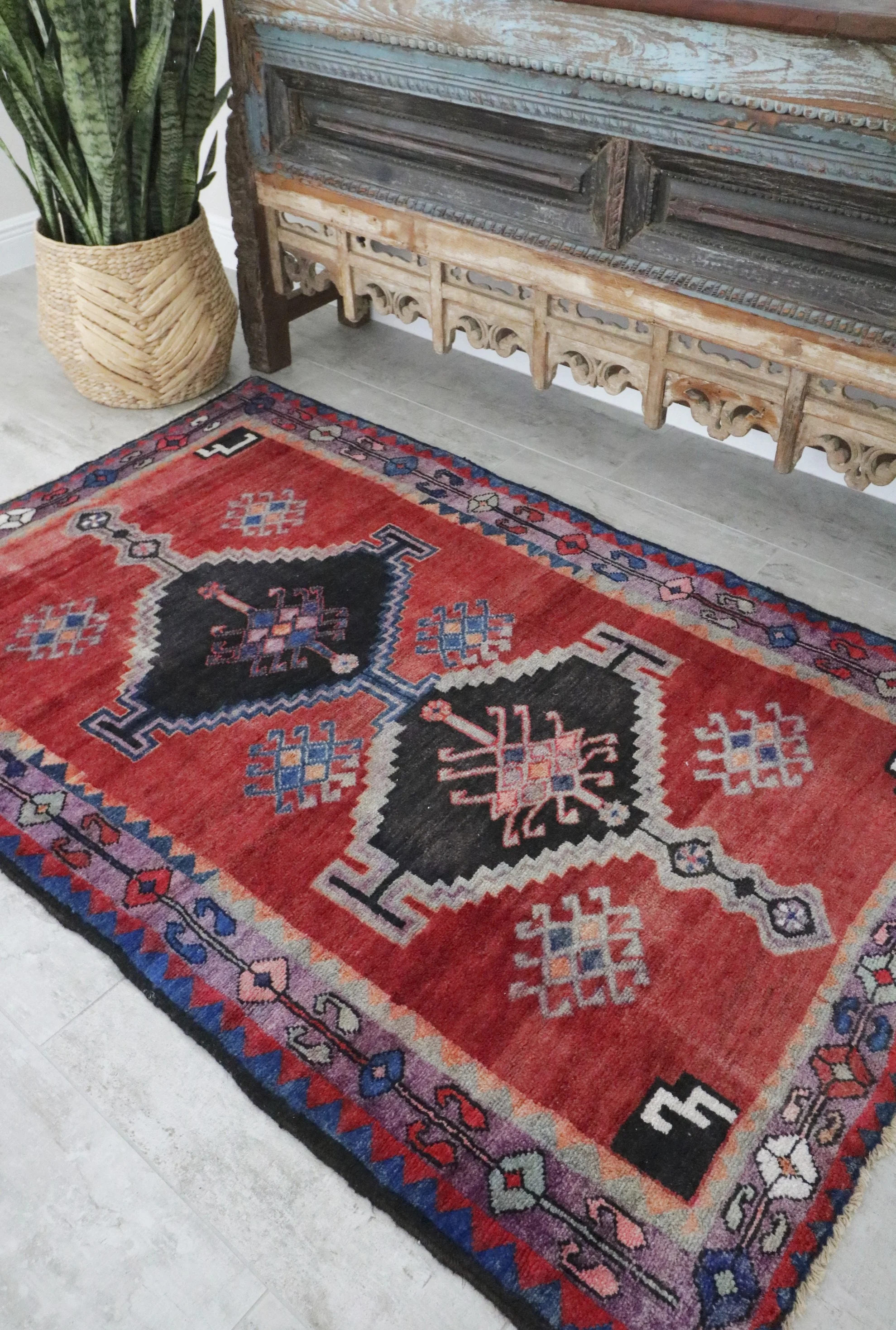 Tri Berry Persian Rug 