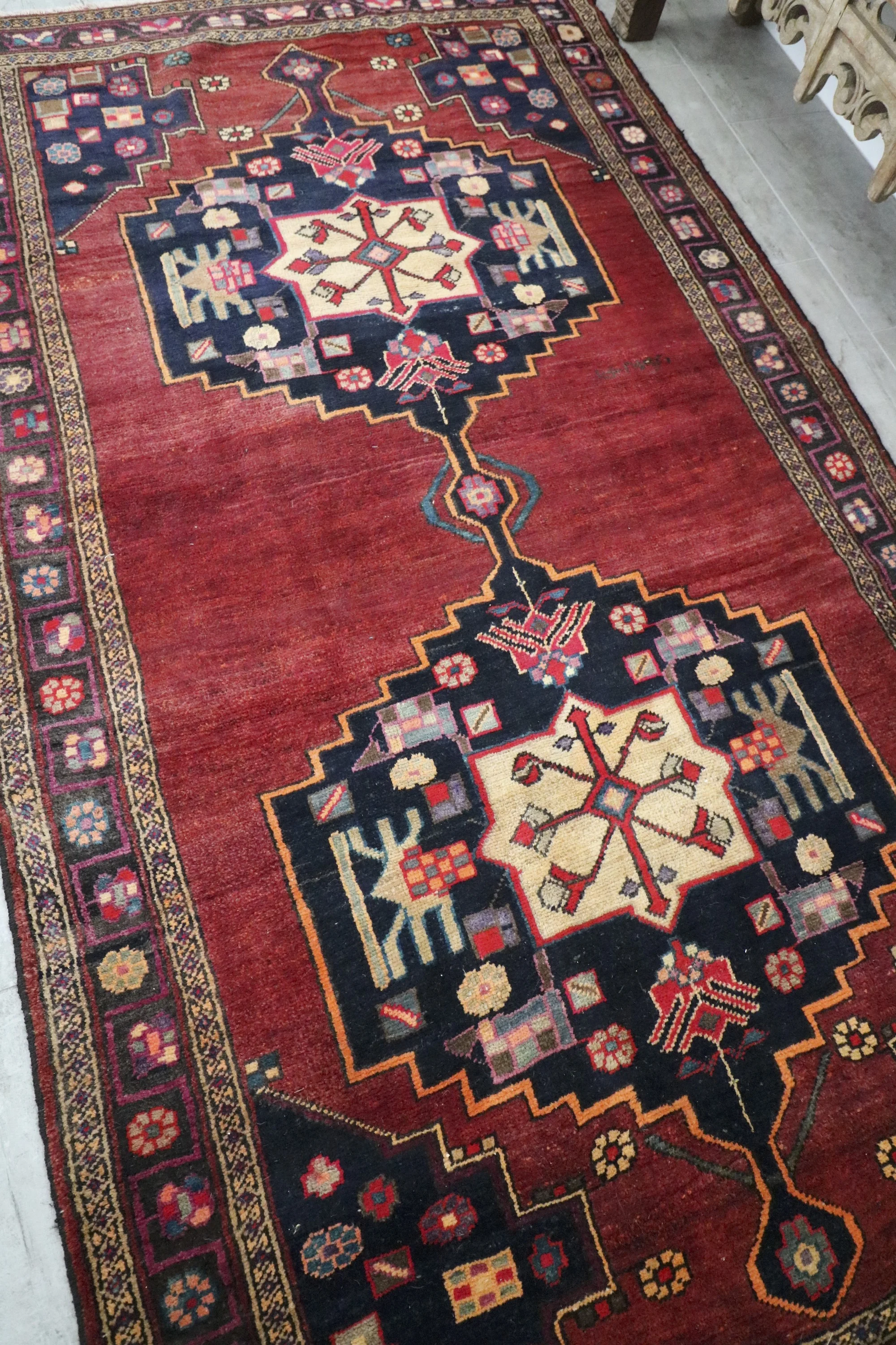Sydney Medallion Vintage Persian Rug 