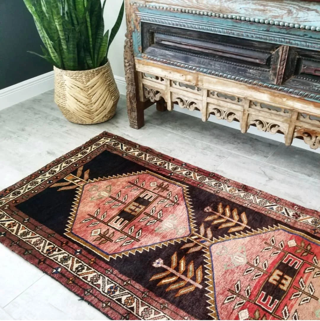 Arabian Night Vintage Persian Rug 