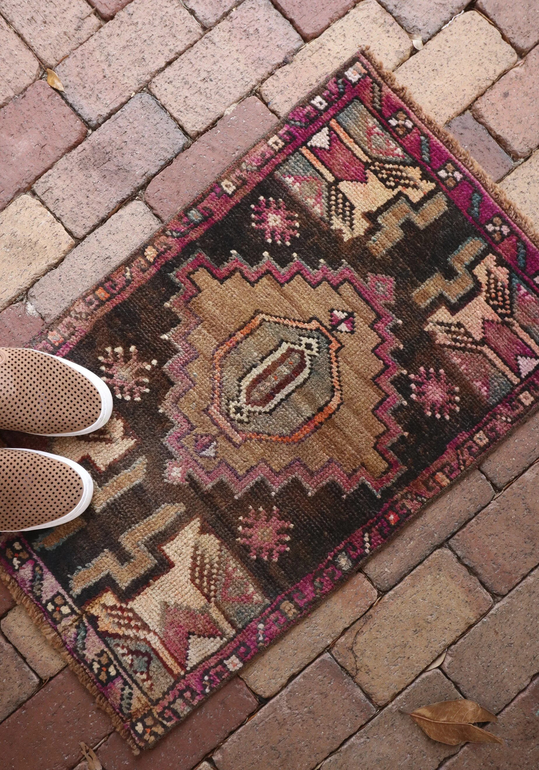 Vintage Mini Turkish Rug 