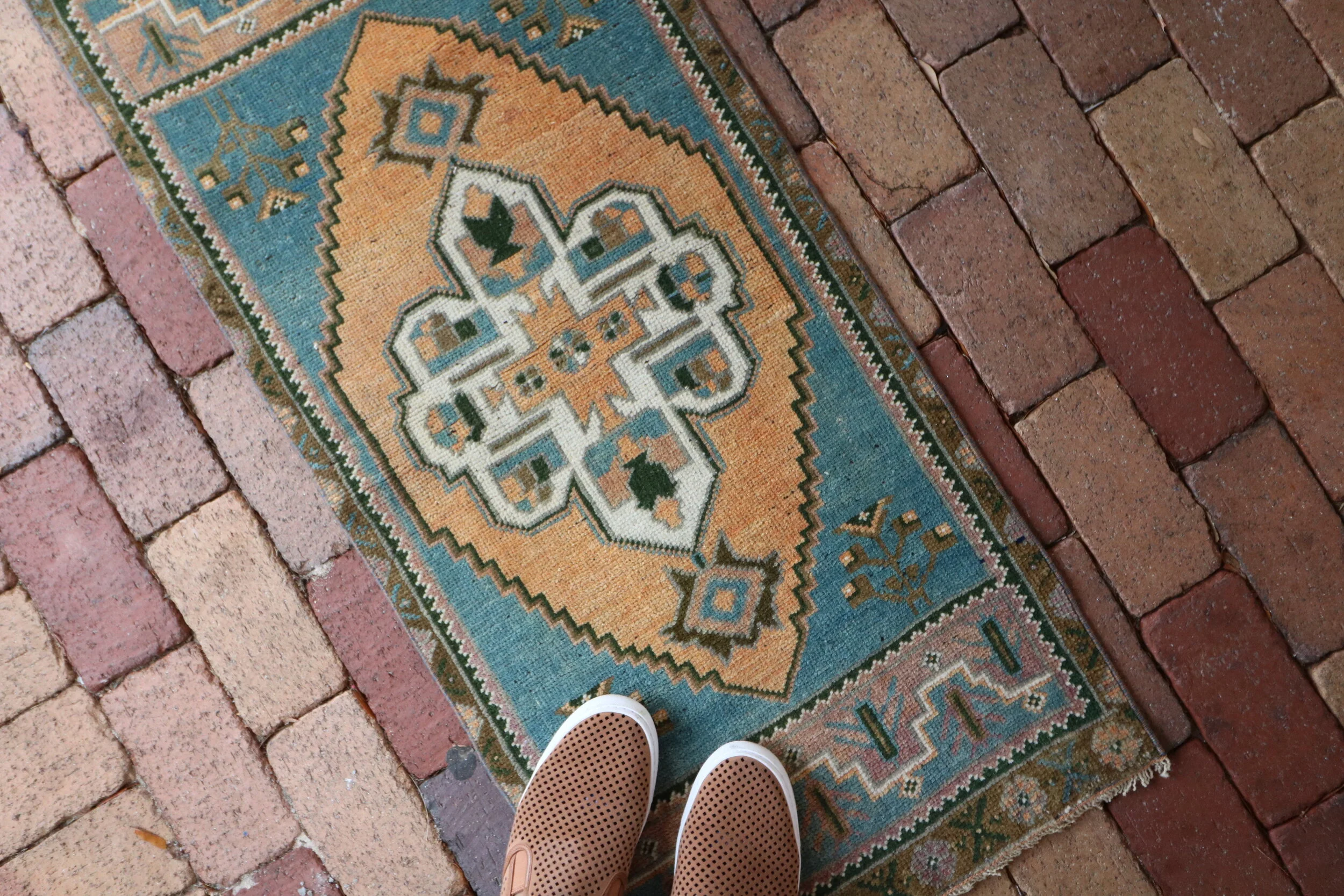 Vintage Mini Turkish Rug 