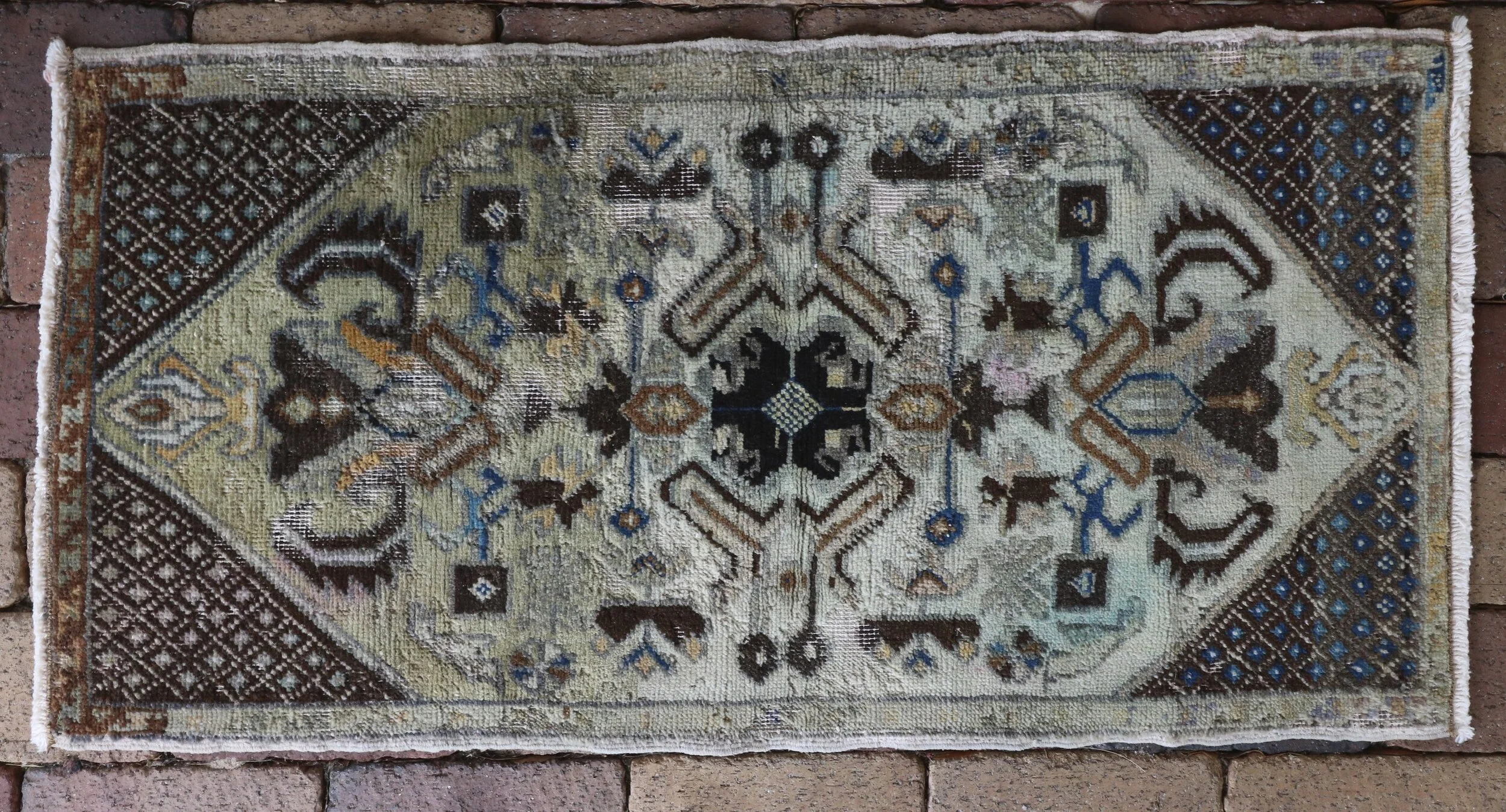 Vintage Mini Turkish Rug 
