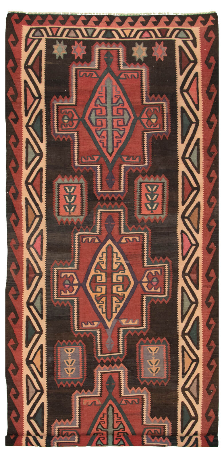 Geo Semi Antique Turkish Rug 