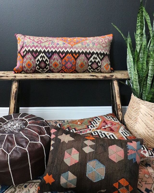 Our excitement may or may not be contained by this #pillowparty Are there enough pillows to go around in your decor? We would love to know! #bohodecor #handmade #pillowdecor #brooklyndecor #coloradodecor #texture #ihavethisthingwithtextiles #shopsmal