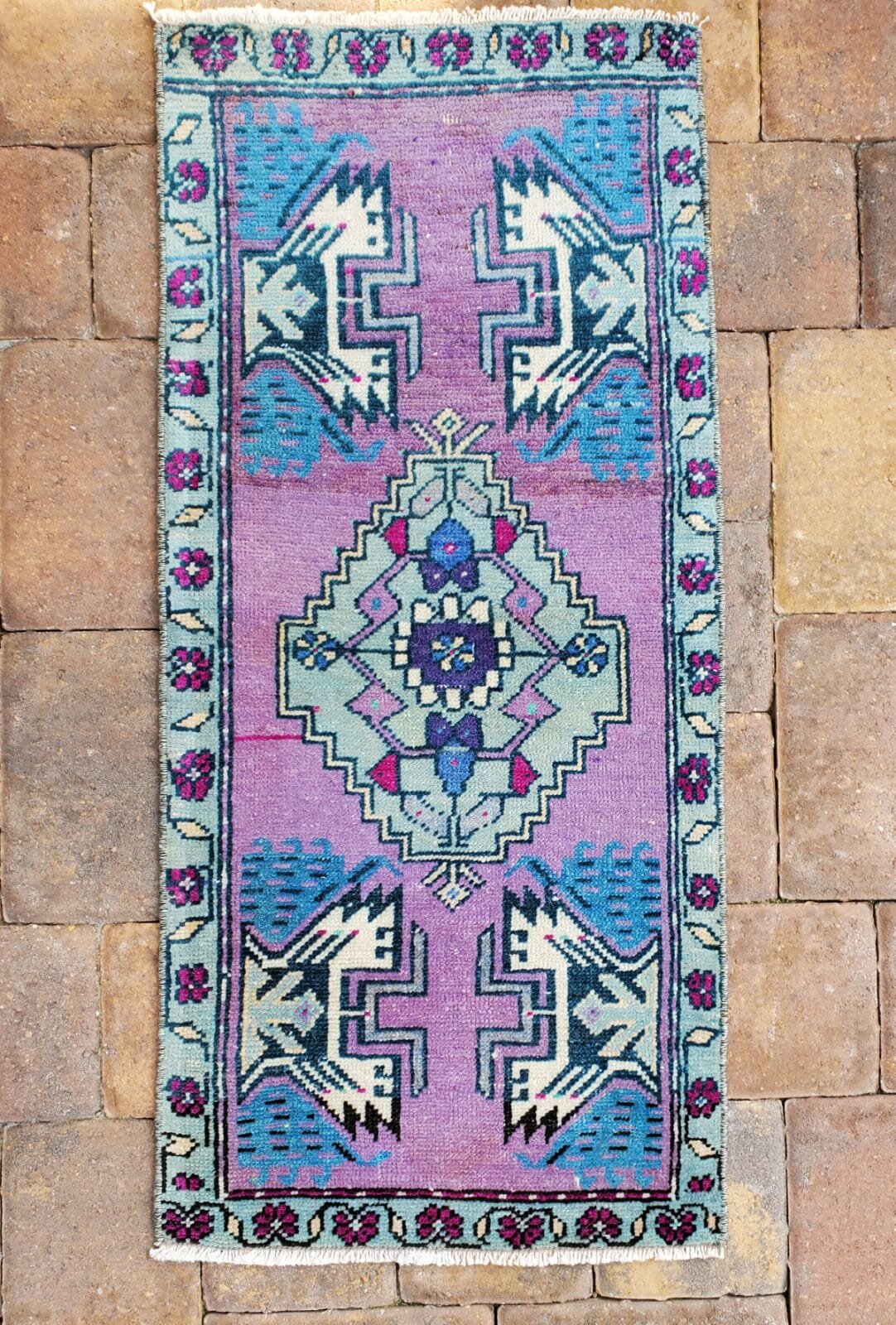 Kaya Vintage Mini Turkish Rug 
