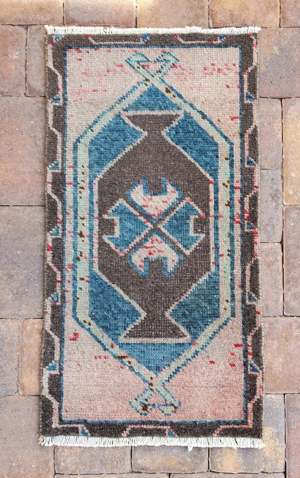 Dusty Rose Vintage Mini Turkish Rug