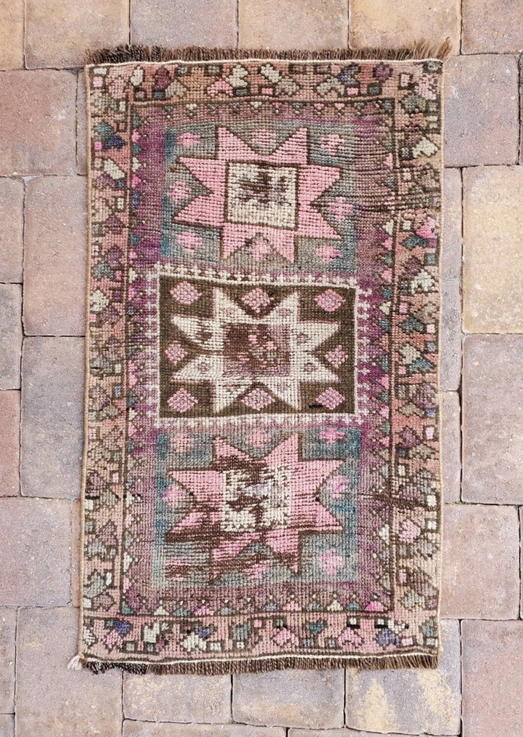 Desert Star Vintage Mini Turkish Rug 