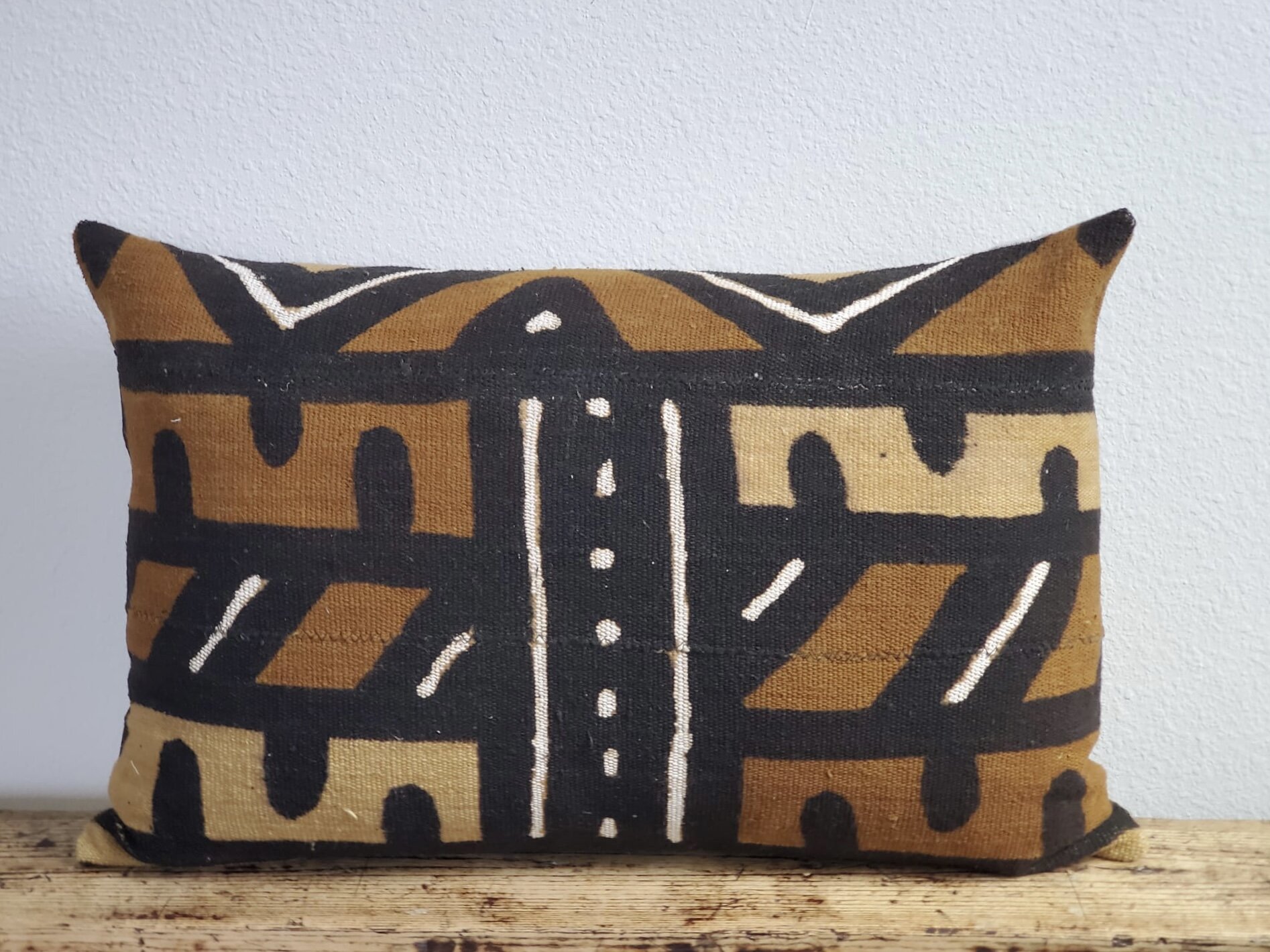 Vintage Mudcloth Wide Lumbar Pillow 