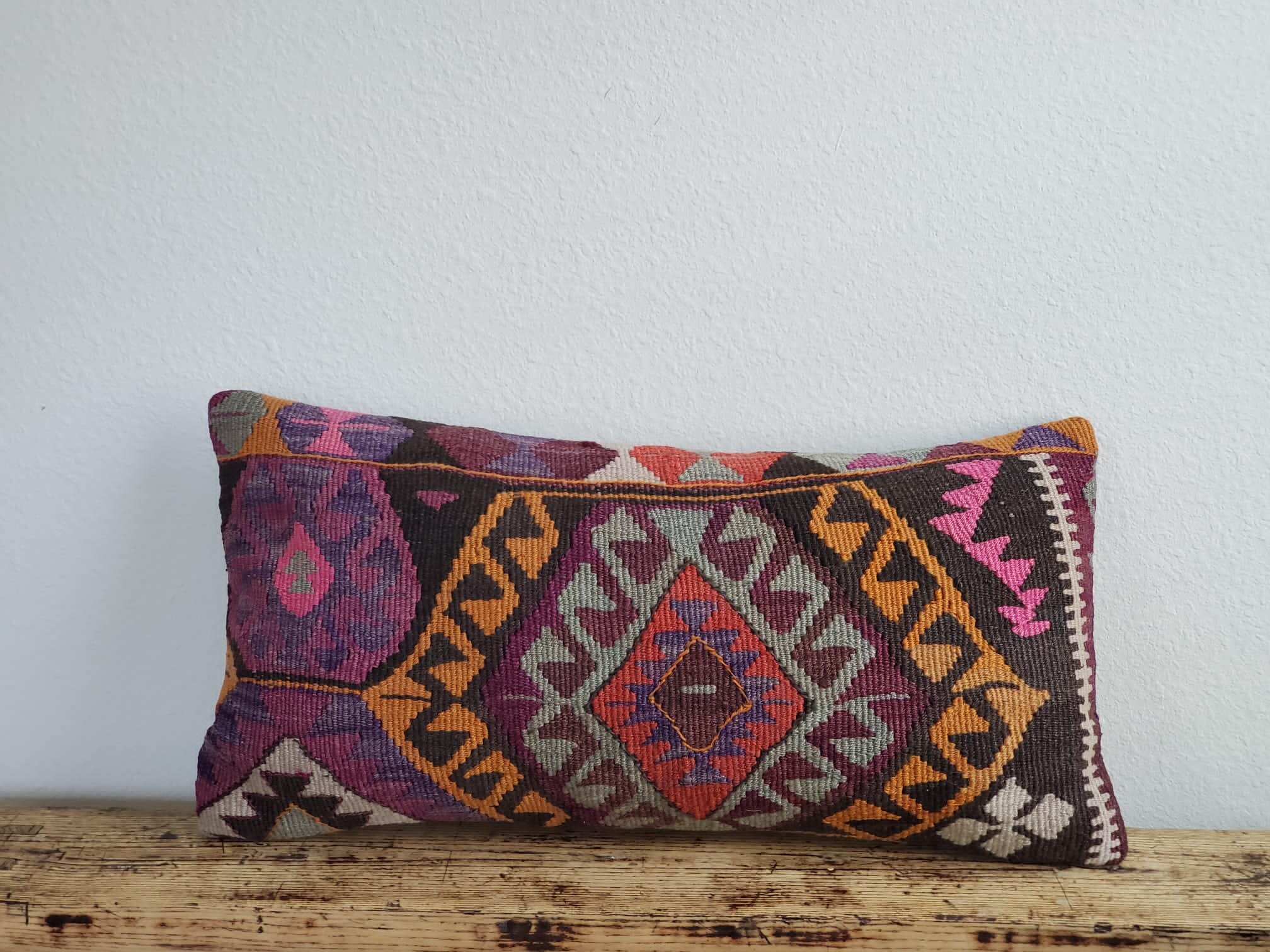 Orchid Star Vintage Kilim Lumbar Pillow