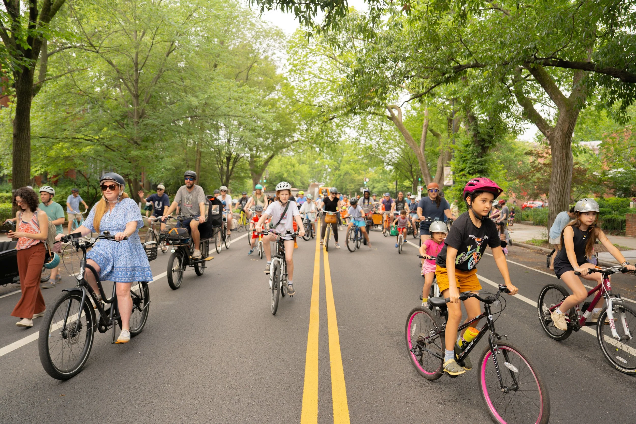 People riding bikes at DC Open Streets