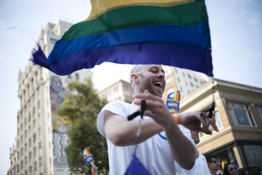 There was so much energy through the whole parade, but this man was on a whole other level of happiness.