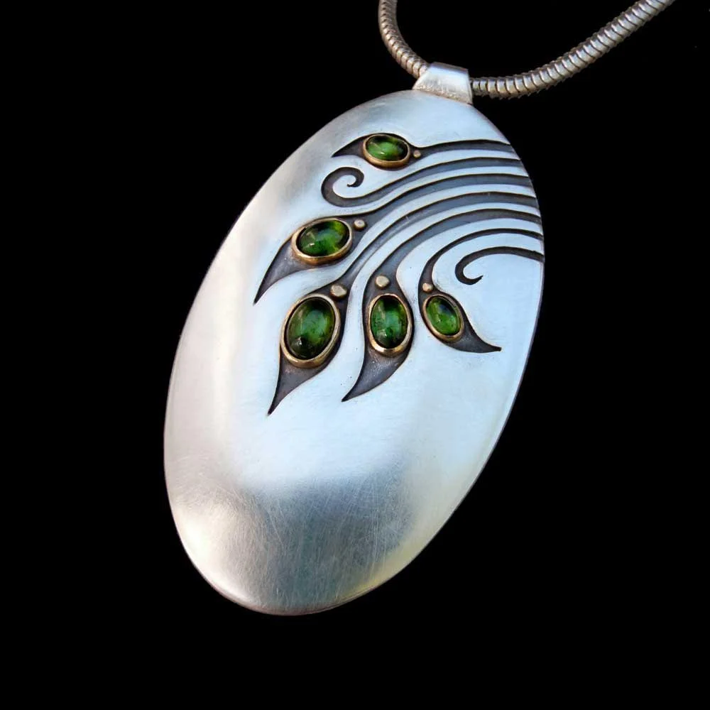Tourmaline Lines Pendant by Abi Cochran