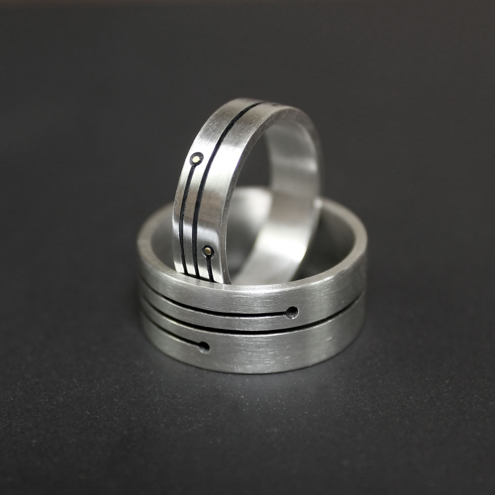 Life Lines Wedding Rings by Abi Cochran