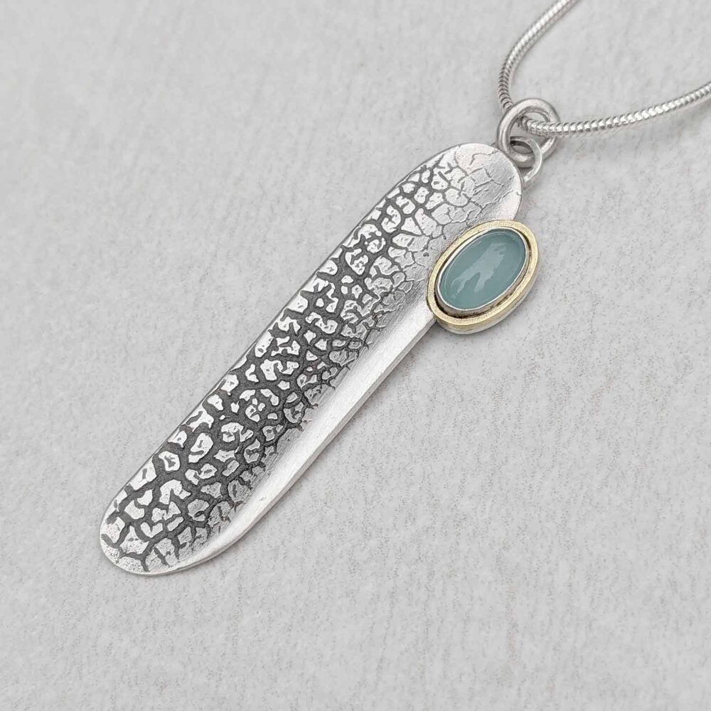 Sterling Silver and Textured Pendant 
