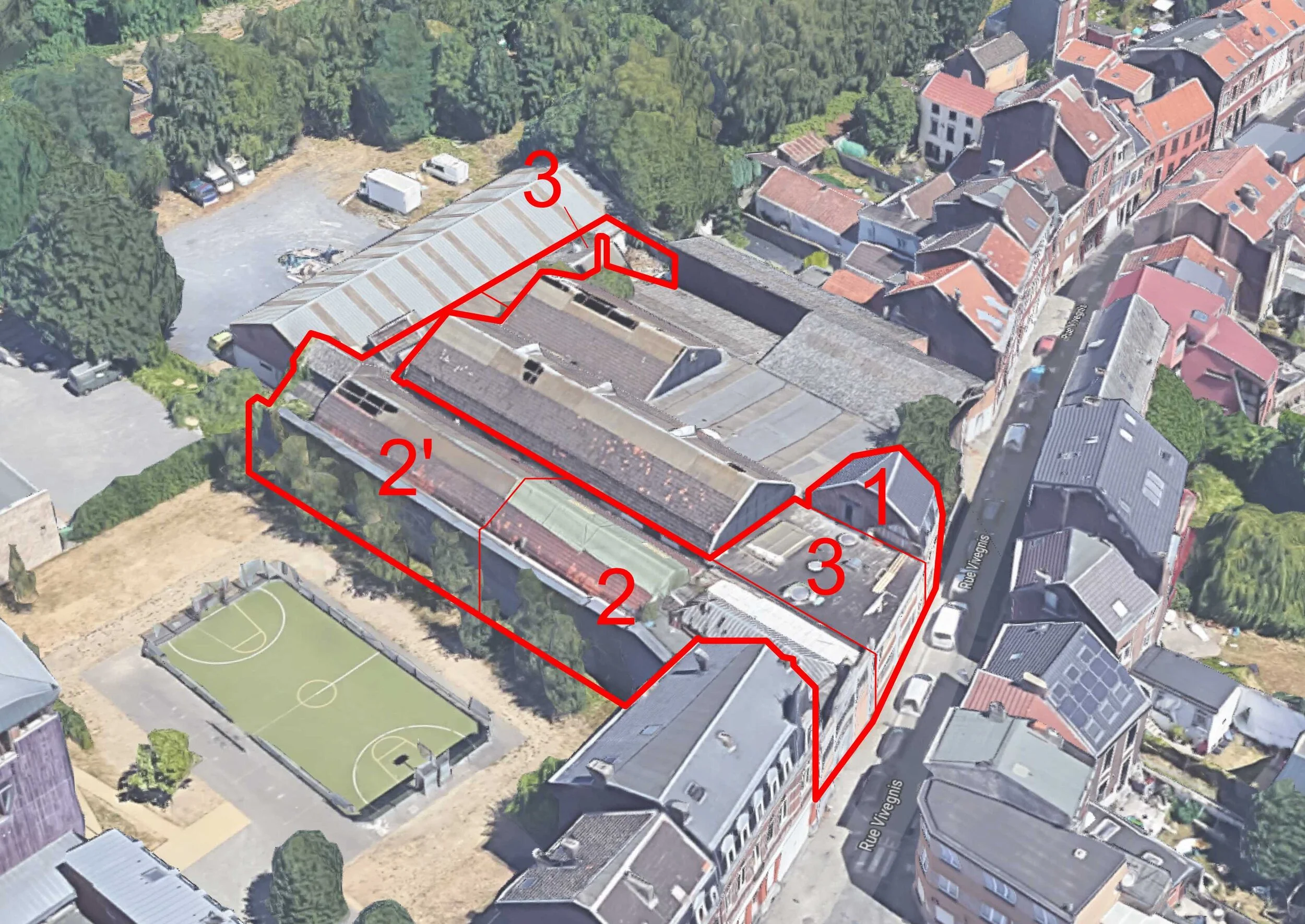  Vue d’ensemble du site  Phase 1 : Rénovation d’un logement  Phase 2 : Réaffectation de hangars en 2 logements  Phase 3 : Aménagements d’ateliers 