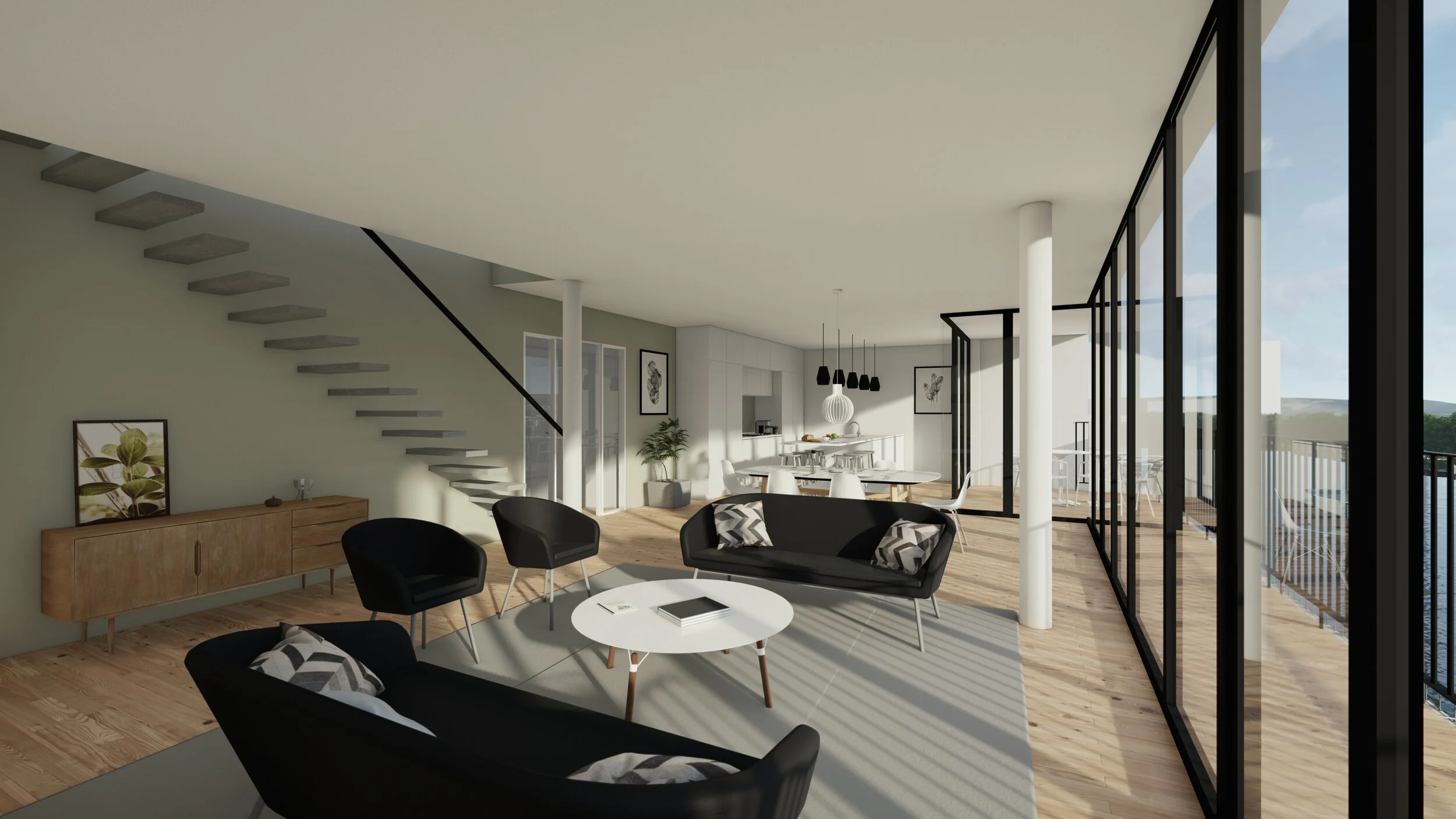  Vue intérieure de l’appartement du 5émé étage 