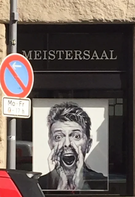 The same image when viewed from a slightly different angle. Bowie changes.