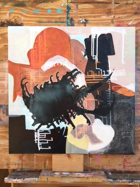 The other of the two 24 inch square canvases.
