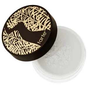  Finish your look with  tarte   Smooth Operator Amazonian Clay Finishing Powder Setting Power. Press under the eyes to avoid concealer creasing. Dust all over to complete your look. 