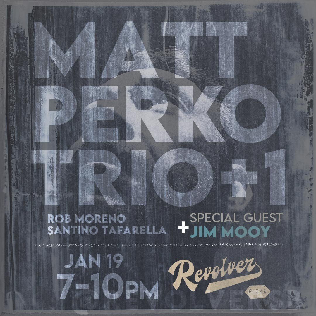 This Thursday at @revolversb. Join us and enjoy great pizza, great vibes, and the great Jim Mooy joining us on trumpet!