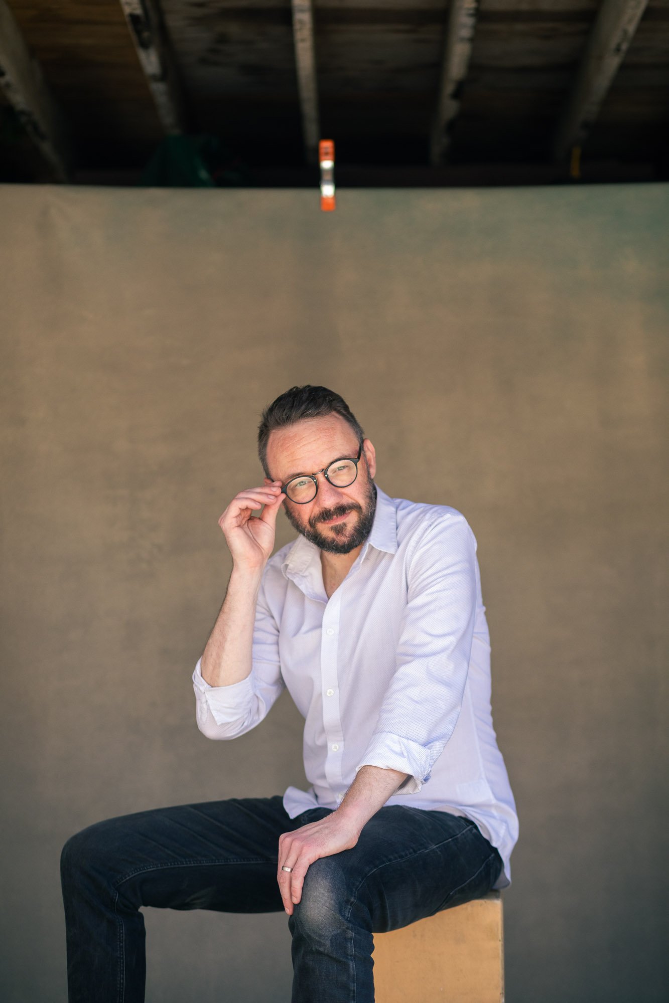 Matt Perko on set