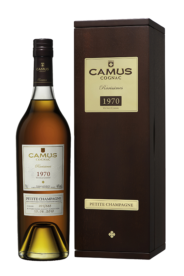 This year, renowned as one of the greatest of the century, enjoyed particularly favorable weather conditions. After a cold, rainy winter the buds came out perfectly in April and then developed well in the hot, dry summer. A wonderful Indian summer came after the perfect rainy spell in September. This ideal combination created superb grapes producing wines distilled exclusively in 2,500-liter stills, giving rise to this Cognac with its exceptional personality. This very rare 1970 Petite Champagne underwent optimum aging conditions in a dry cellar before being bottled at the balanced alcohol degree of 46%.