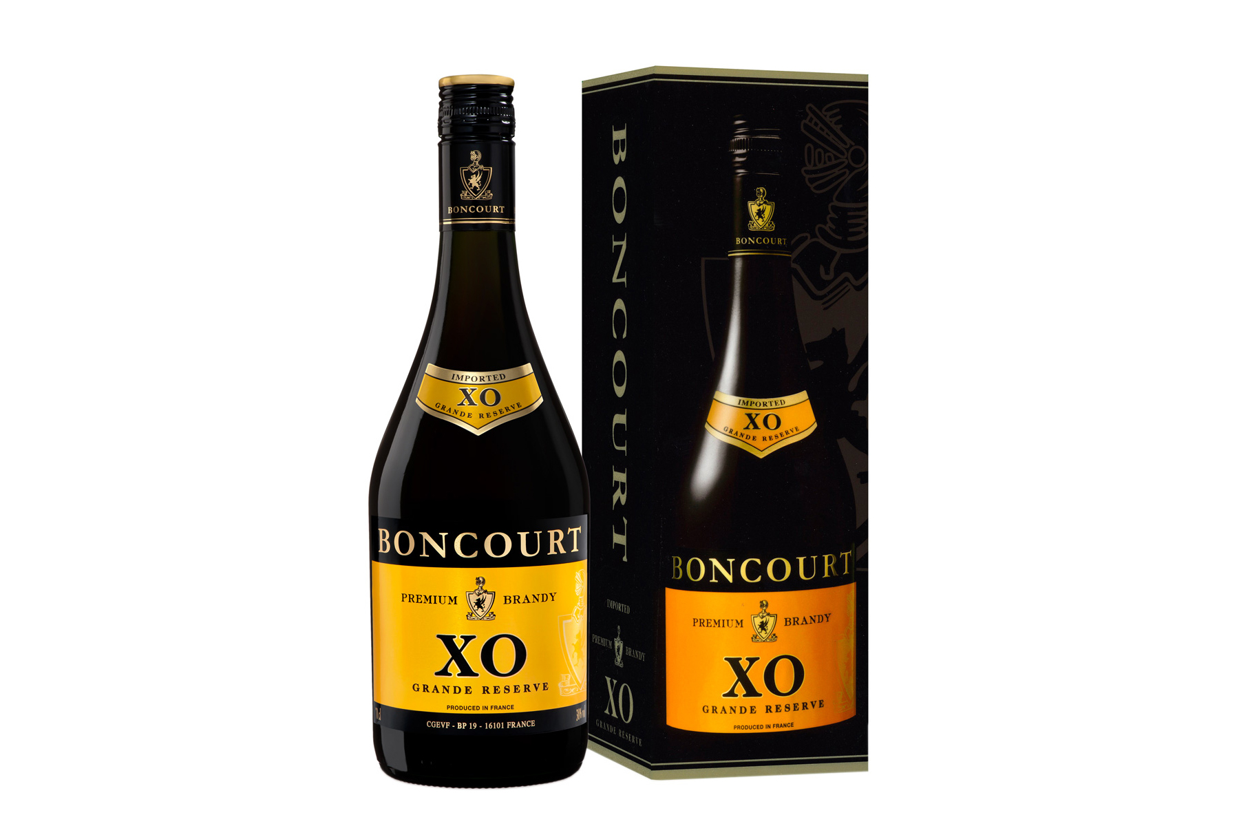 Over the decades the BONCOURT Cellar Masters have perfected the art of ageing and blending – know-how that has allowed them to create this distinctive premium brandy which stands in a class of its own in terms of taste and quality. BONCOURT XO Grande Réserve is a blend of the finest eaux-de-vie which have been slowly aged in oak barrels under the watchful care of our expert Cellar Master to develop their rich, sophisticated taste and mellow character. These qualities make BONCOURT XO Grande Réserve an ideal sipping brandy which also lends itself to use in a variety of cocktails and long drinks.