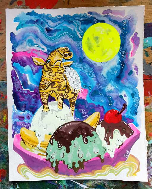 Here's the art i did for the Tapir print. Yum.