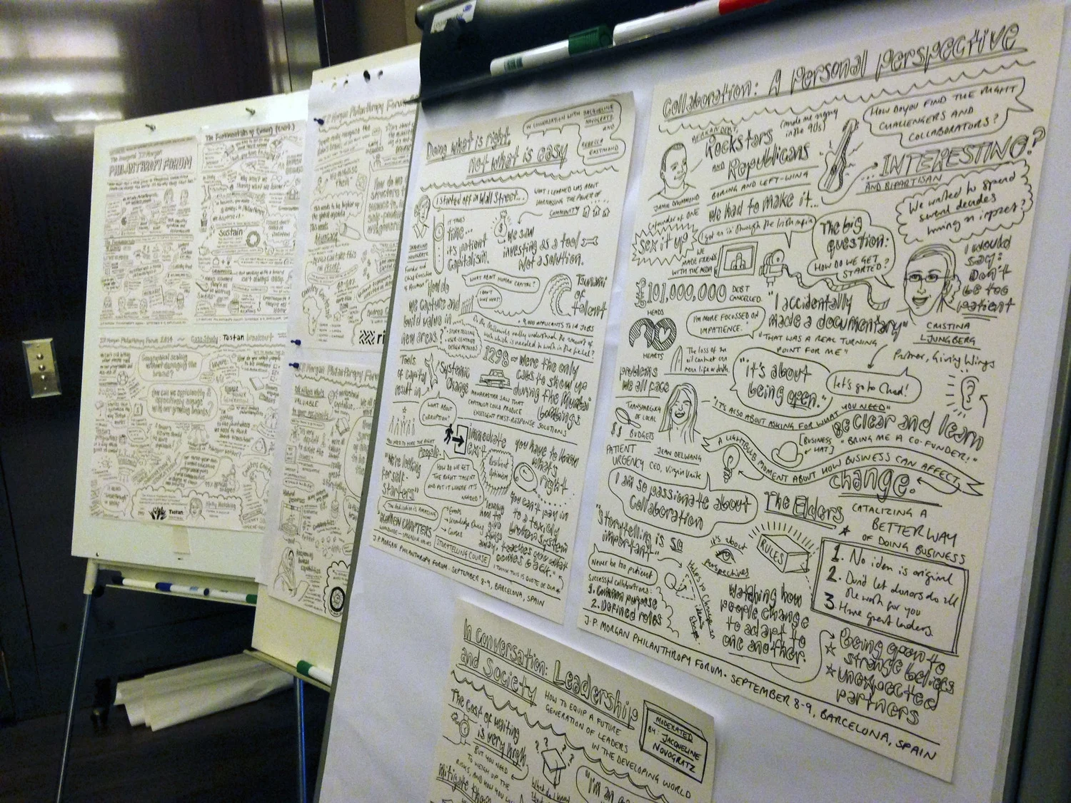 Sketchnotes at the International Philanthropy Forum, Barcelona
