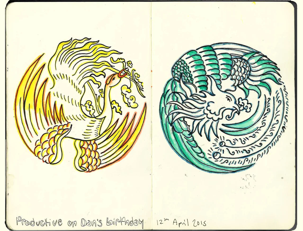 Geeking out about Tibetan artwork after special birthday cookies. I reiterate: a very good day.