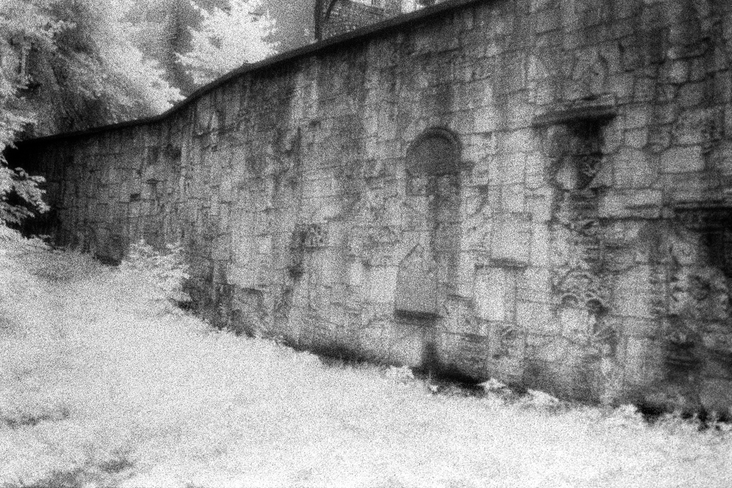 Wall of Broken Gravestones