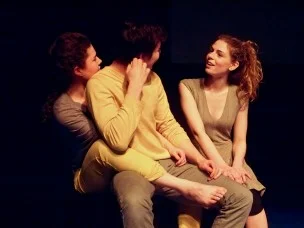 Above right: Photo of a February 2014 performance of They Extract! via wesleyanargus.com