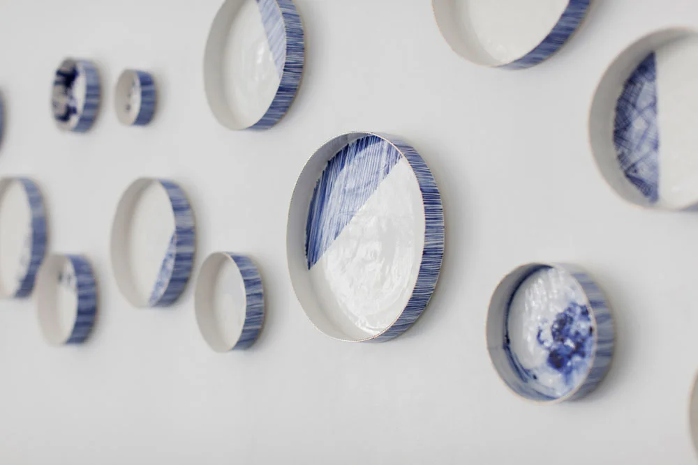 Rebecca Killen Ceramics - Cobalt Wall Dishes