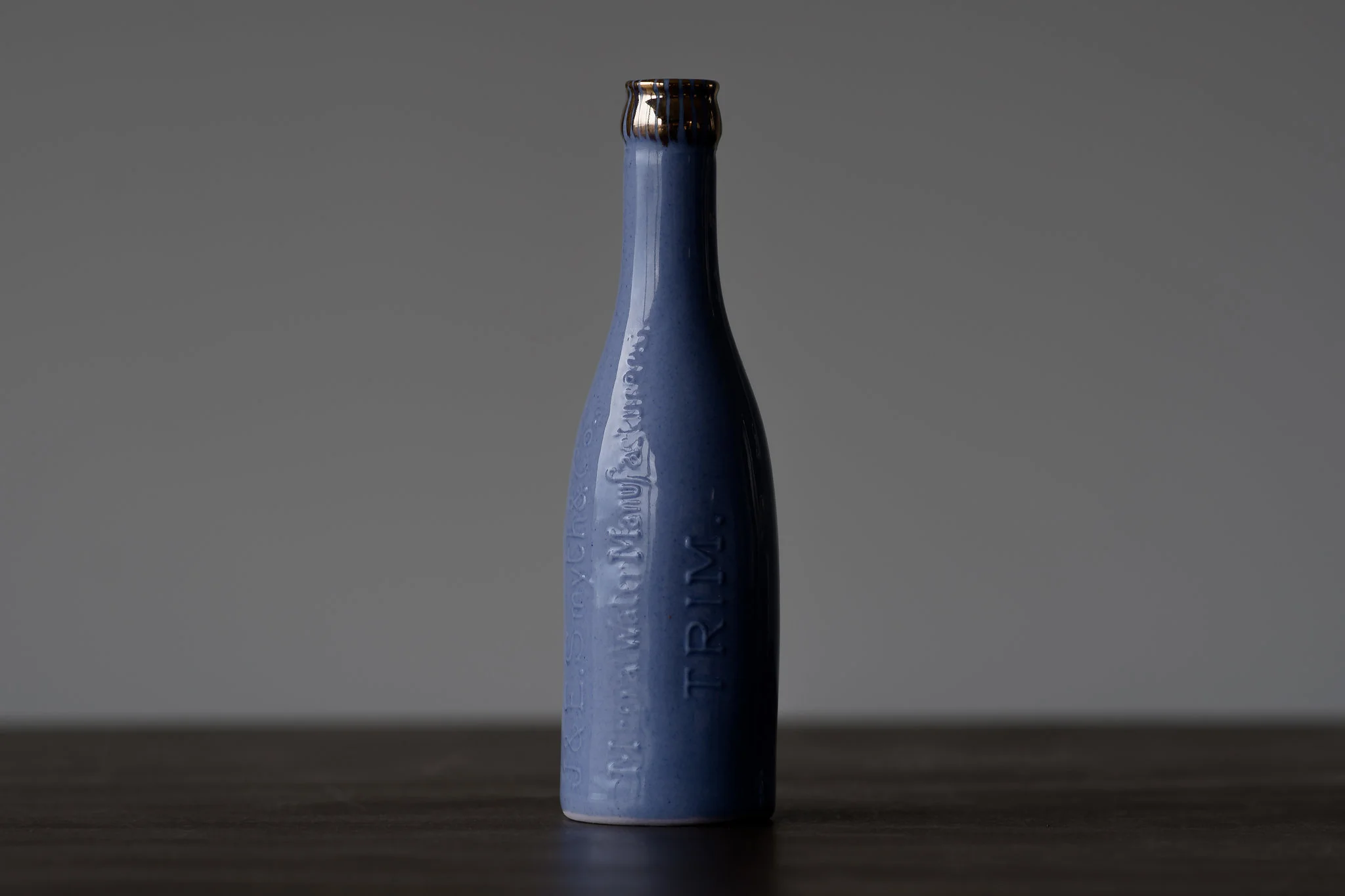 Say hello to another from the mineral water family, this time in our new shade of dusky blue, all the way from Trim, County Meath.