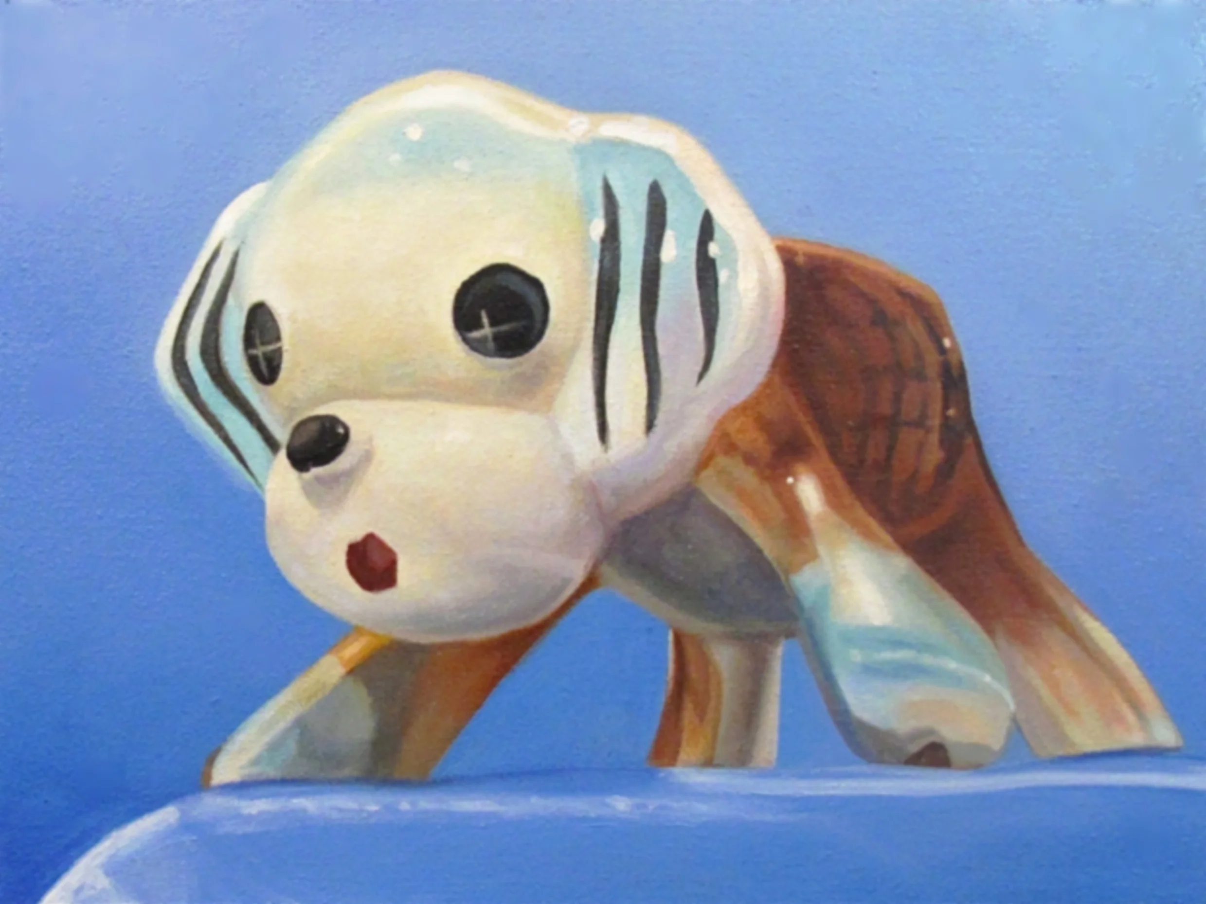 Dog on Blue Ledge (Sold)
