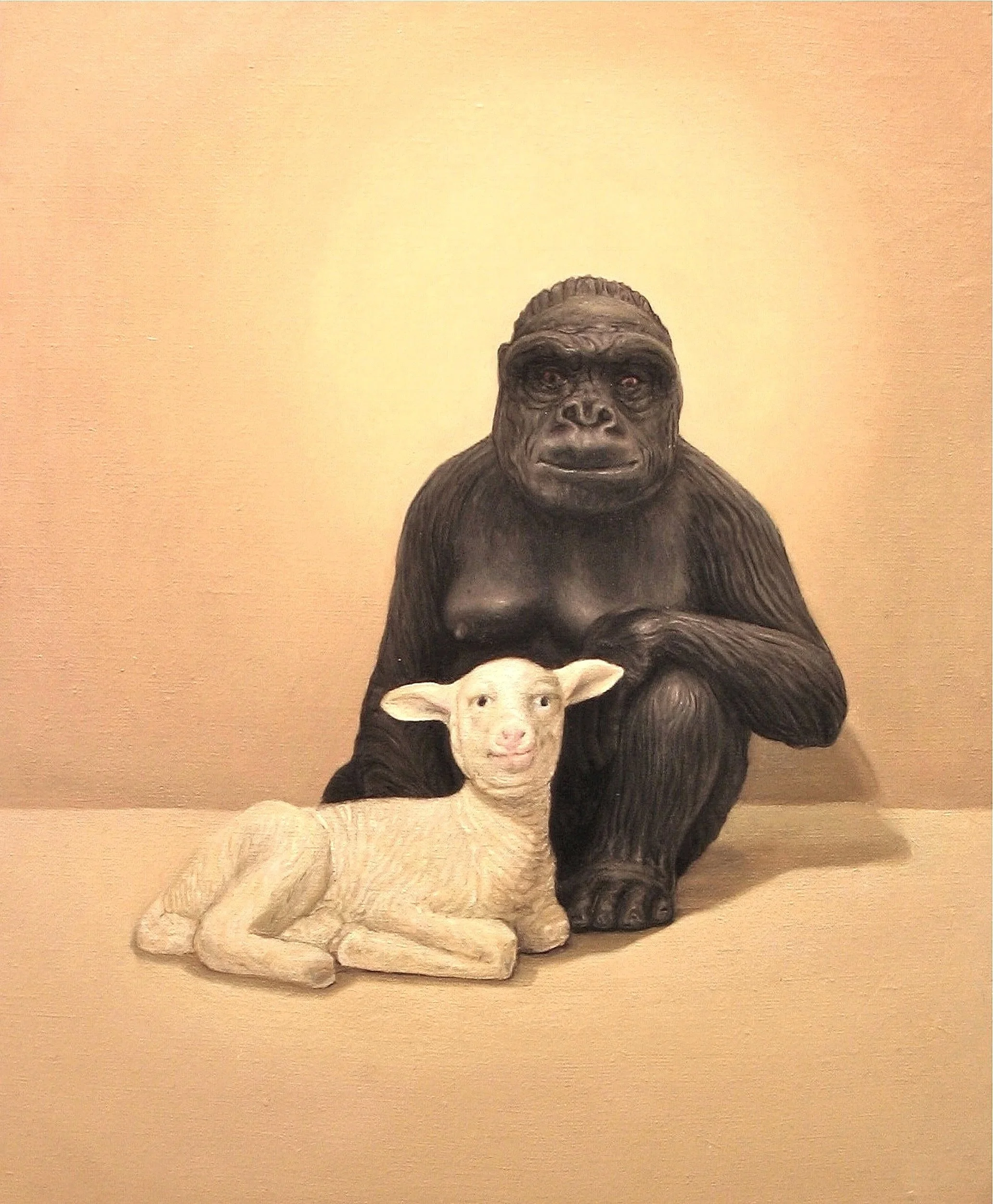 Gorilla and Lamb (Sold)