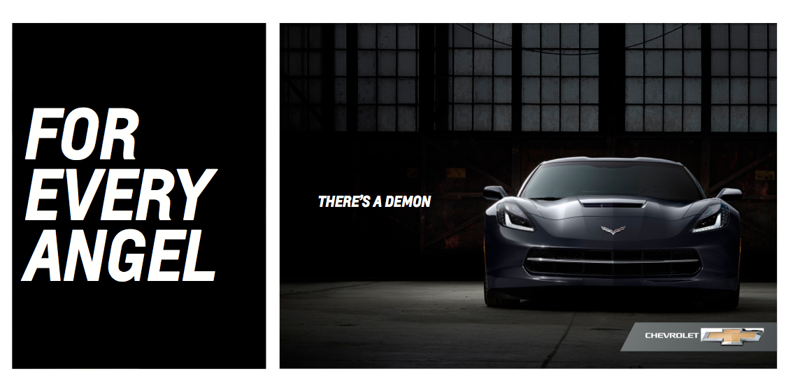 For Esquire's Sexiest Woman Alive issue, I wanted to play off the theme of the magazine while keeping the growling tone of the Corvette brand.