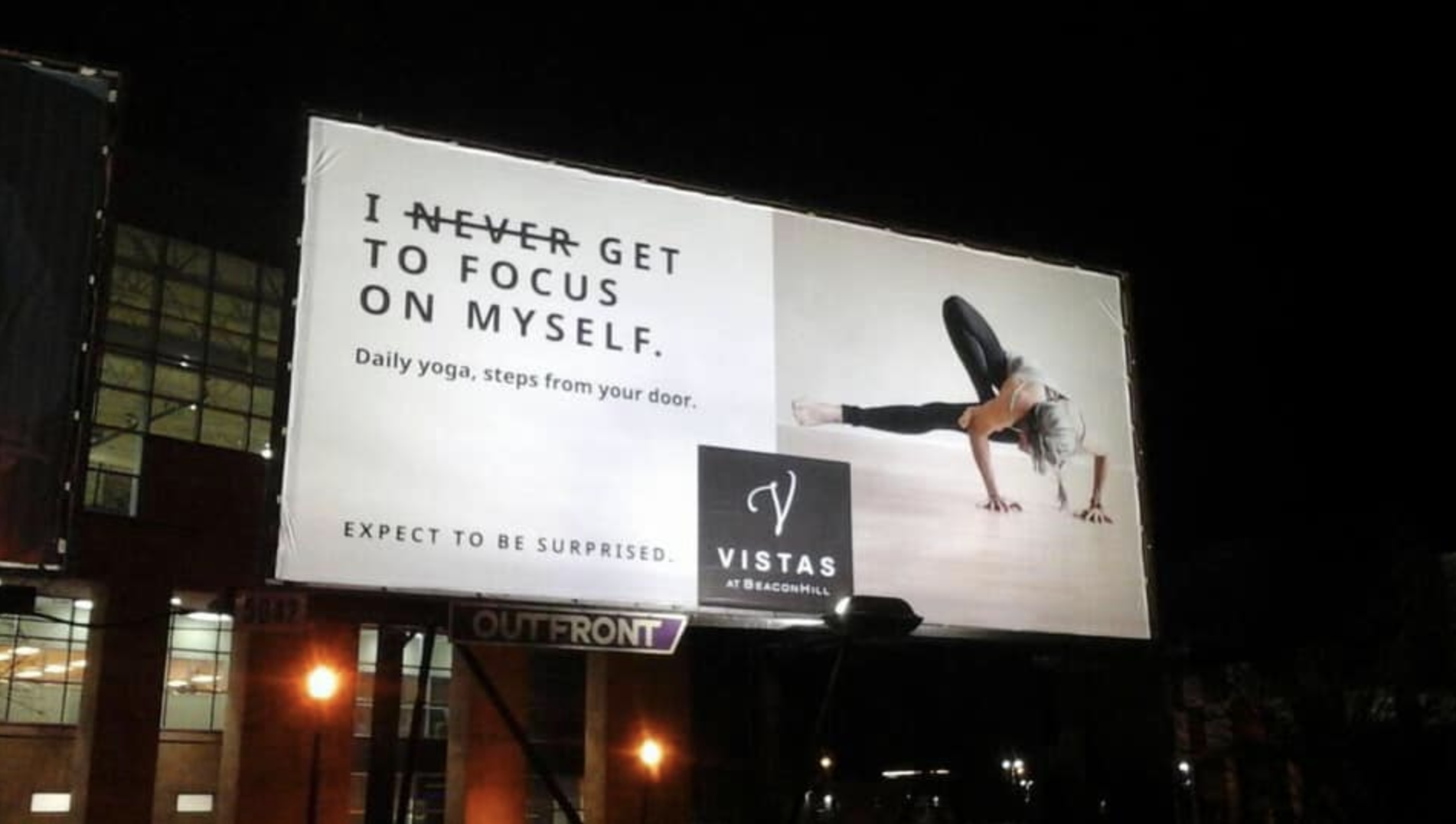Billboard in downtown Grand Rapids for The Vistas