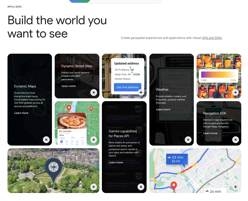 Google Maps Platform homepage product detail (Copy)