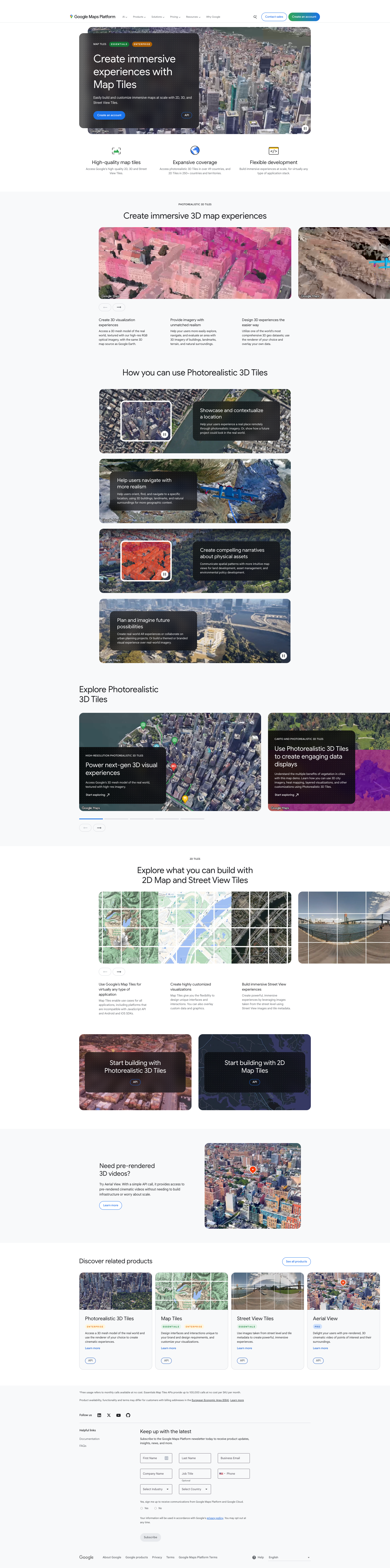 Google Maps Platform Map Tiles product page (Copy)