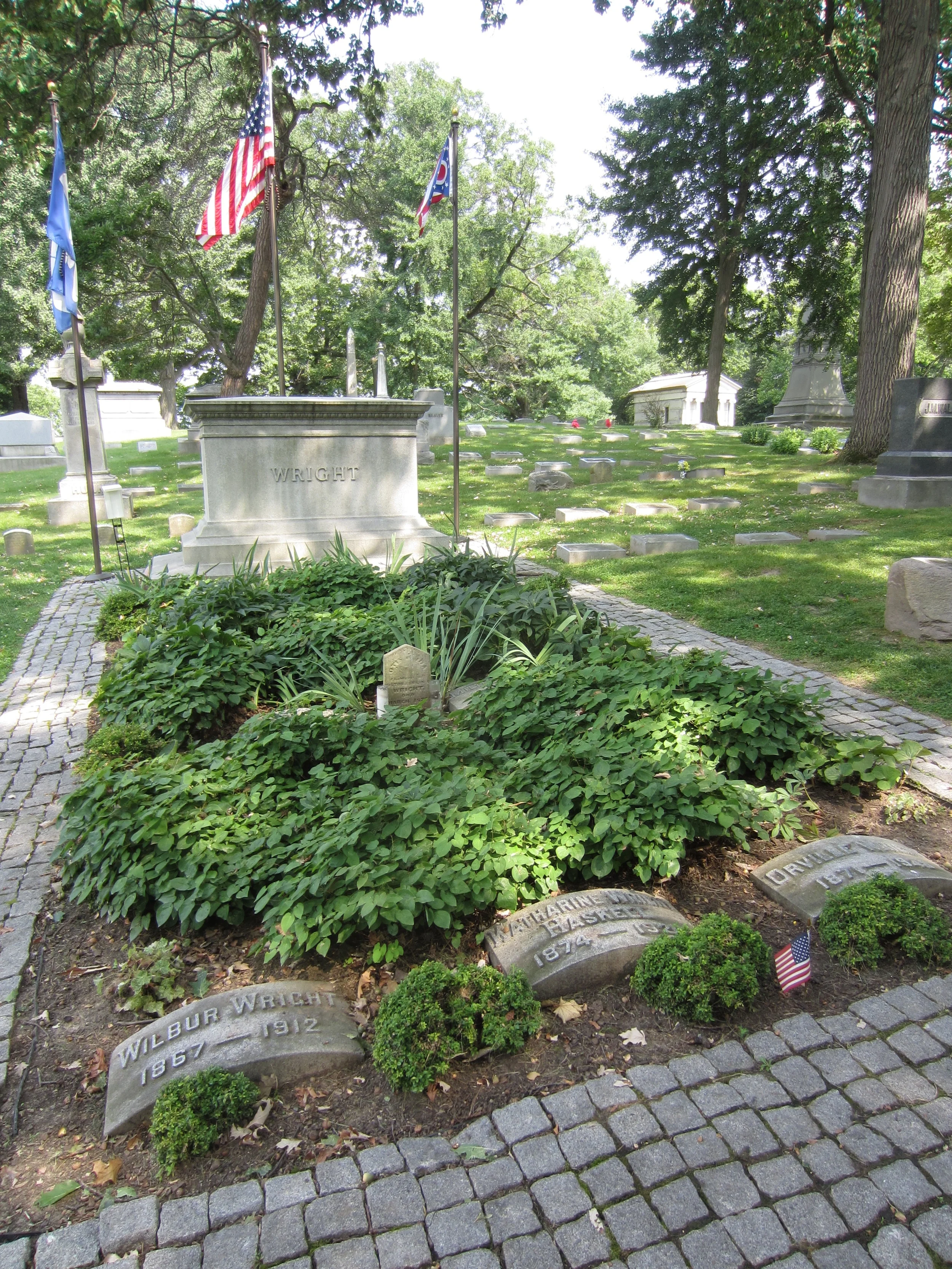  The Wright brother's grave in Dayton's oldest cemetery 