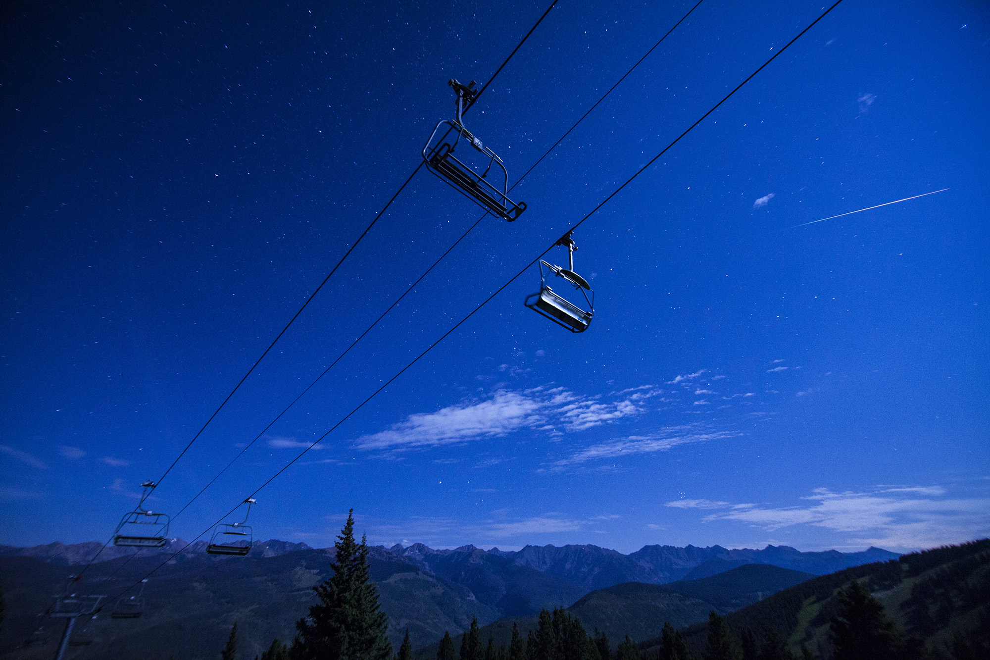Chairlift and Stars