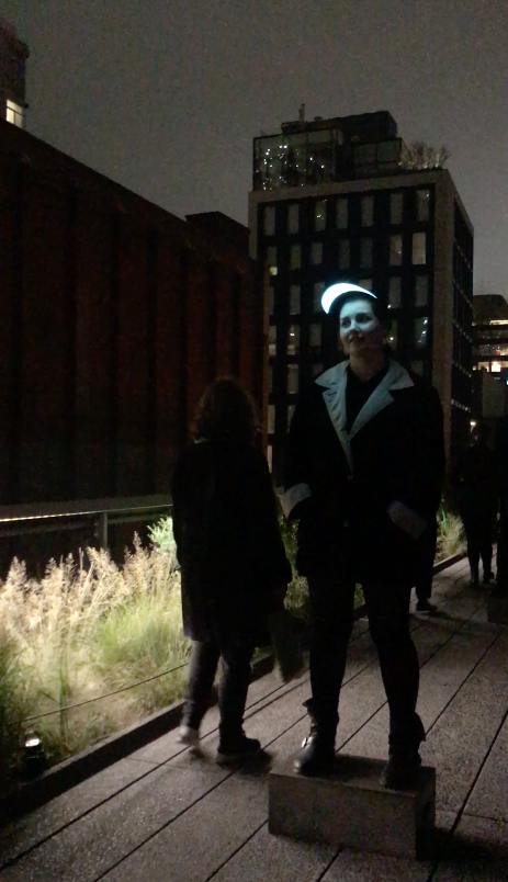 performers performed in causal black and was separated from the audiences only by their LED cap hat