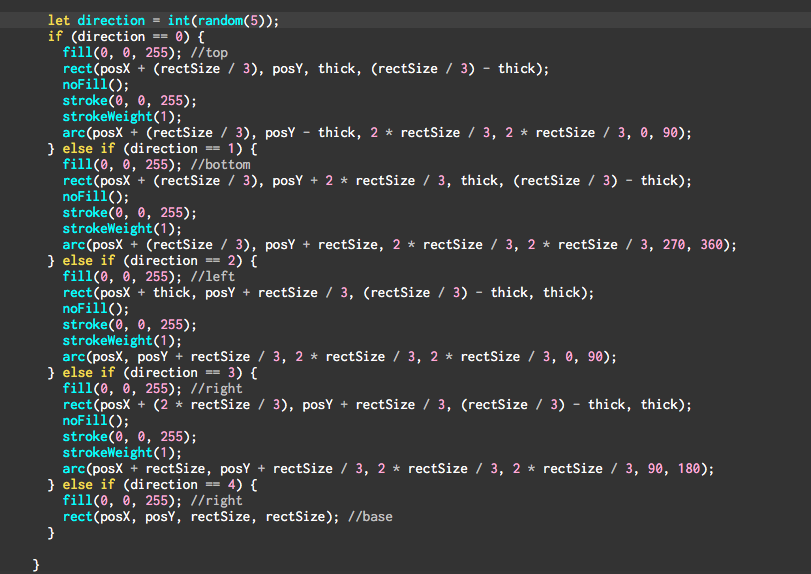 adding another index for the if statement to add the negative space for the pattern