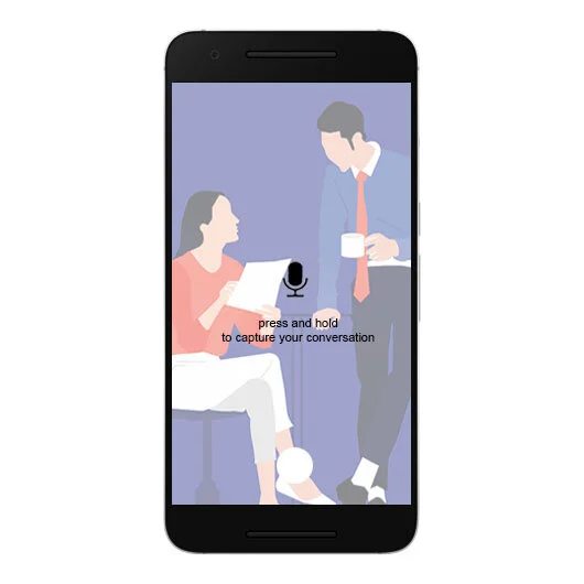 2. press to record the conversation