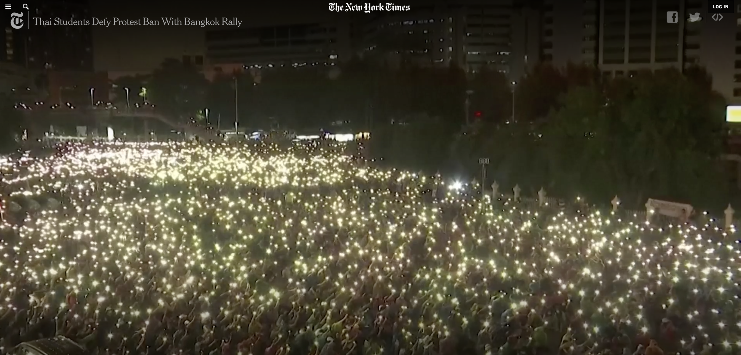 Thousands of people rallied in Bangkok on Sunday