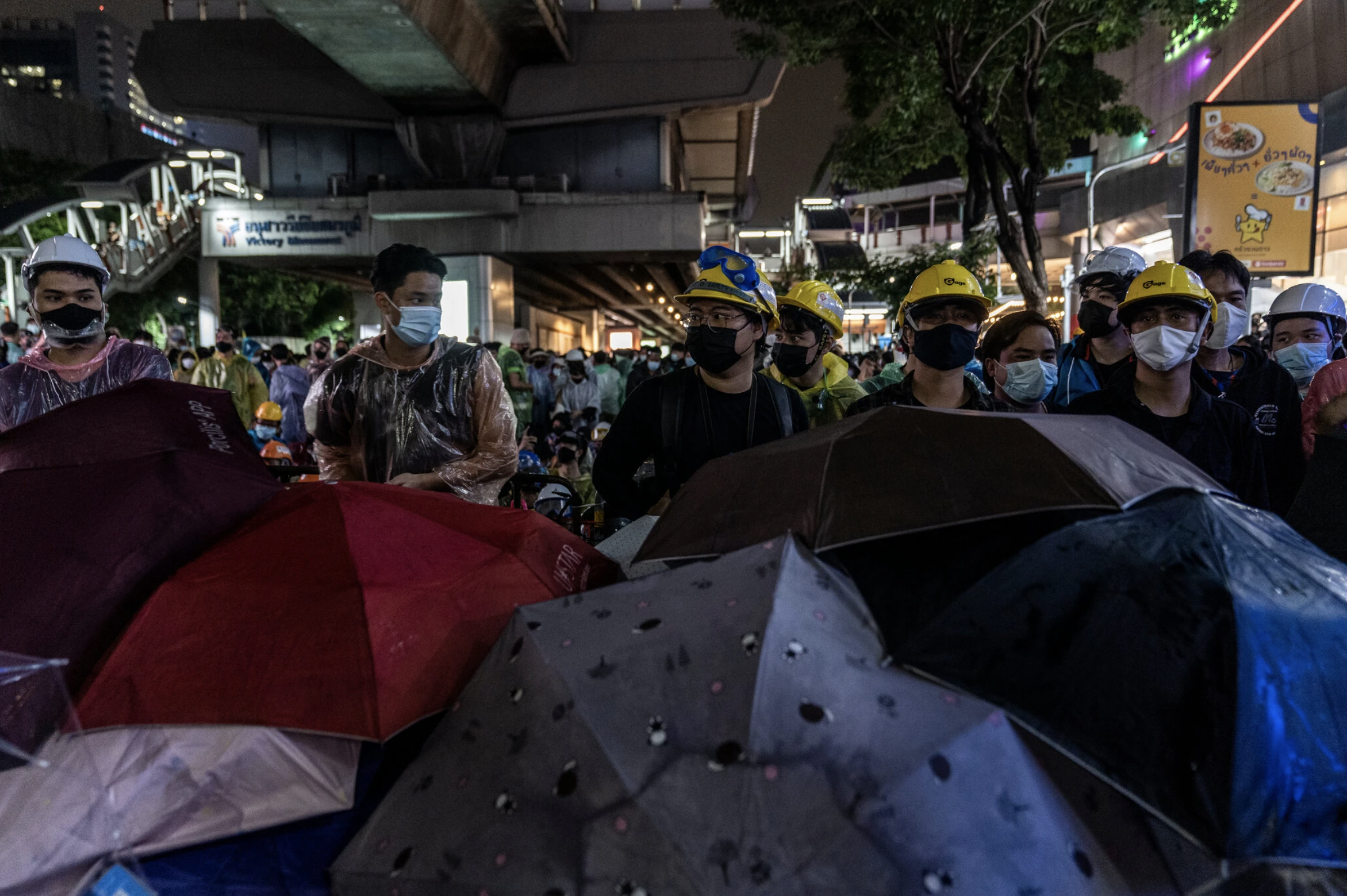 Umbrella became one of the most important gear for the protesters.